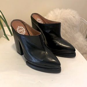 Jeffrey Campbell patent leather mules